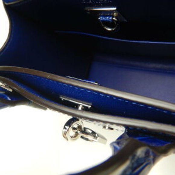 LOUIS VUITTON City Steamer MINI Crocodile Sapphire Handbag - Picture 7 of 8